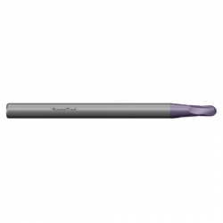 DM2BAT .032 Ø .032 x 3" x 1/4 2 Flute Ball End Carbide End Mill AlTiN