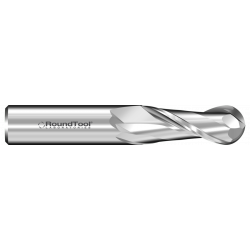 GR2BUC 1" Ø 1-3/8 x 4" x 1" 2 Flute Ball End Carbide Micro End Mill