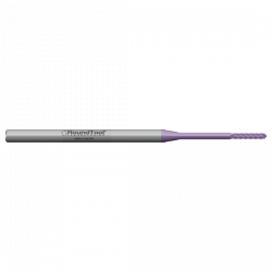 GRERN4BAT .015N Ø .075 x 3" x 1/8 4 Flute Ball End Extended Reach Carbide Micro End Mill w/Neck AlTiN