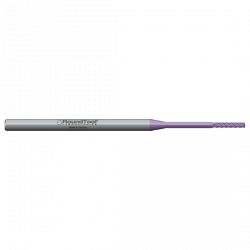 GRERN4SAT .015N Ø .075 x 3" x 1/8 4 Flute Square End Extended Reach Carbide Micro End Mill w/Neck AlTiN