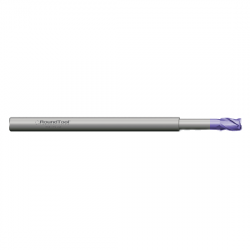 LR5X3RAT .031 Ø .046 x 2-1/2 x 1/8 3 Flute .005 Radius .156 Lbs Long Reach Carbide Micro End Mill AlTiN