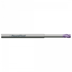 LR8X3BAT .031 Ø .046 x 2-1/2 x 1/8 3 Flute Ball End .250 Lbs Long Reach Carbide Micro End Mill AlTiN