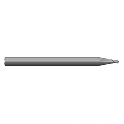 MP2BUC .003 Ø .004 x 1-1/2 x 1/8 2 Flute Ball End Multi-Purpose Carbide Micro End Mill
