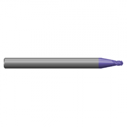 MP4BAT .018 Ø .027 x 1-1/2 x 1/8 4 Flute Ball End Multi-Purpose Carbide Micro End Mill AlTiN
