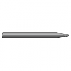 MP4BUC .010 Ø .015 x 1-1/2 x 1/8 4 Flute Ball End Multi-Purpose Carbide Micro End Mill