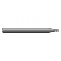 MP4SUC .010 Ø .015 x 1-1/2 x 1/8 4 Flute Square End Multi-Purpose Carbide Micro End Mill