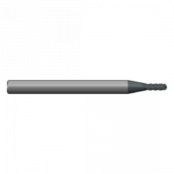 MPL4BD1 .010 Ø .030 x 1-1/2 x 1/8 4 Flute Ball End Multi-Purpose Carbide Micro End Mill PVD Diamond