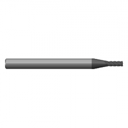 MPL4SD1 0.95mm Ø 2.85 x 38 x 3.0 4 Flute Square End Multi-Purpose Carbide Micro End Mill PVD Diamond