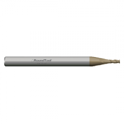 NF2STC .031 Ø .093 x 1-1/2 x 1/8 2 Flute Square End Non-Ferrous End Mill TiCN