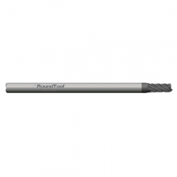 SSL5SD1 .031 Ø .155 x 2-1/2 x 1/8 5 Flute Square End Carbide Micro End Mill for Finishing PVD Diamond